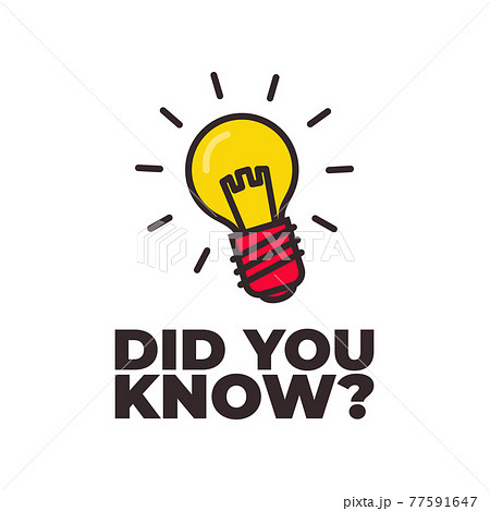 Did you know with bulb icon. 77591647