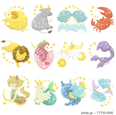 12星座イラスト2(ベタ) 77591996
