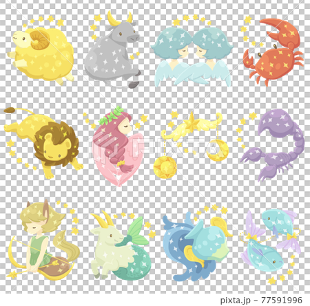 12星座イラスト2(ベタ) 77591996