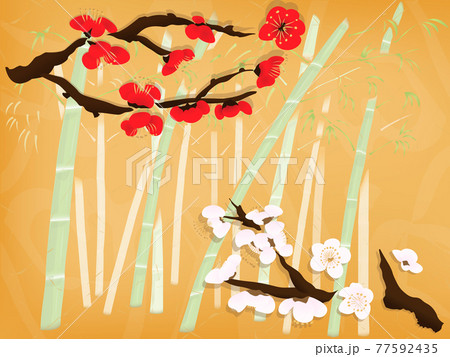 お祝いの和背景イラストのイラスト素材