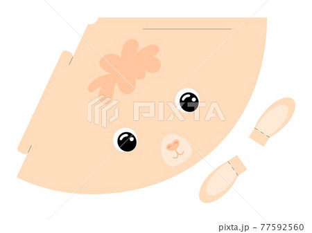Printable alpaca paper hat. Party die cut template for birthday, christmas, baby shower. Fun accessory for entertainment. Print, cut and glue. Vector stock illustration. 77592560