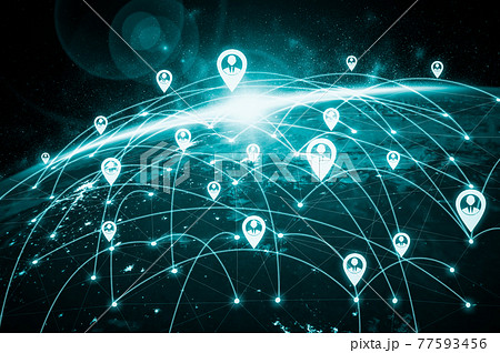 People network and global earth connection in innovative perception 77593456