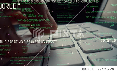 Creative visual of computer programming coding and software development Creative visual of computer programming coding and software development 77593726