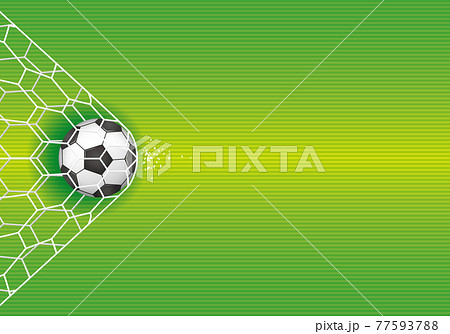 サッカーボールとゴールポストのイメージイラスト ベクター画像 のイラスト素材