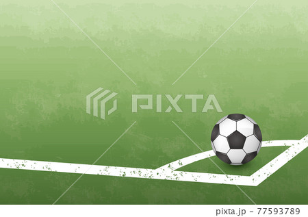 コーナーキックのイメージイラスト サッカーボール ベクター画像 のイラスト素材
