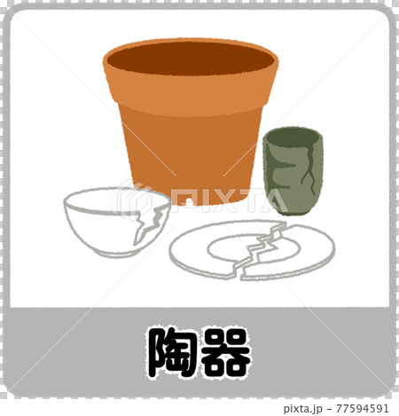陶器垃圾分類示意圖 77594591