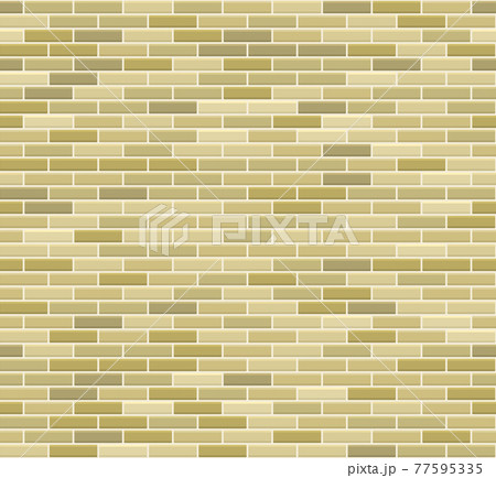 Old Yellow Brick Wall Seamless Pattern. Vector 77595335