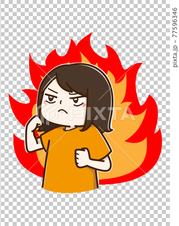 決意してやる気に満ち溢れる女性 77596346