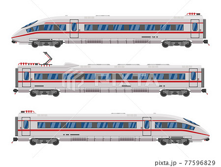 High speed train isolated on white background. 77596829