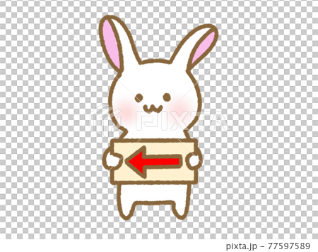 Rabbit left arrow 77597589