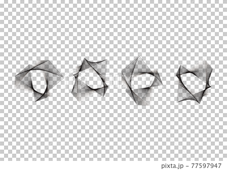 Graphic design that resembles interactive art made of abstract lines 77597947