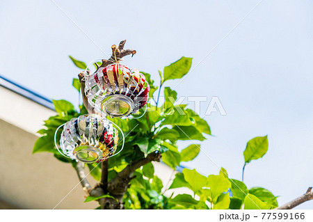 爽やかな音色で回る空き缶風車 77599166