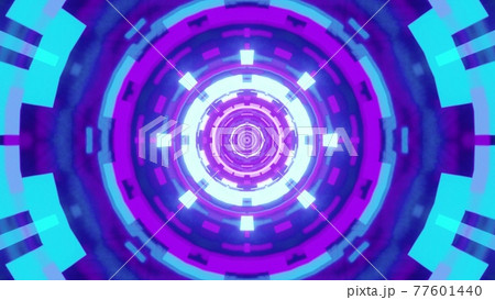 Round tunnel with geometric neon illumination 4K UHD 3D illustration Round tunnel with geometric neon illumination 4K UHD 3D illustration 77601440