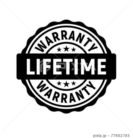 Lifetime warranty limited stamp round tag. Warranty extended guarantee icon 77602783