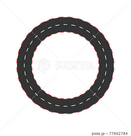 Rally line track road border karting. Race lane formula marking circuit 77602784