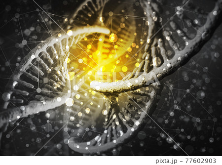 DNA molecules background 77602903