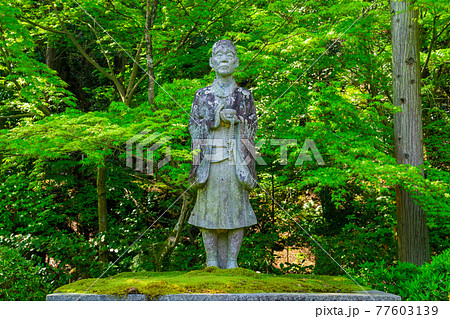 京都 一休寺 一休像と新緑 京都 一休寺 一休像と新緑 77603139