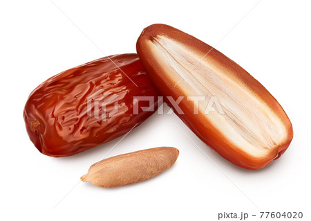 Dates isolated on white background with clipping path and full depth of field. 77604020