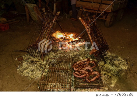 Lamb on the spit 77605536