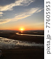 真玉海岸の夕陽 77605953