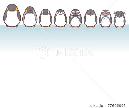 ペンギン8種類氷上フレーム 77606045