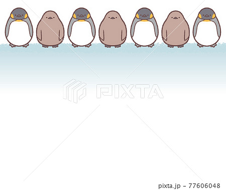 オウサマペンギン親子氷上フレーム 77606048