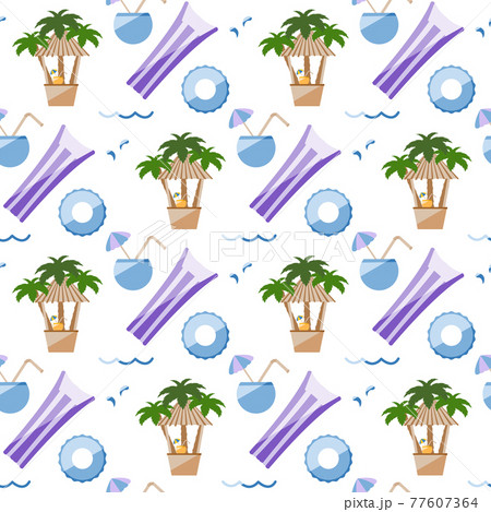 Summer Pattern Travel Vacation Beach Bar Pool Rest 77607364