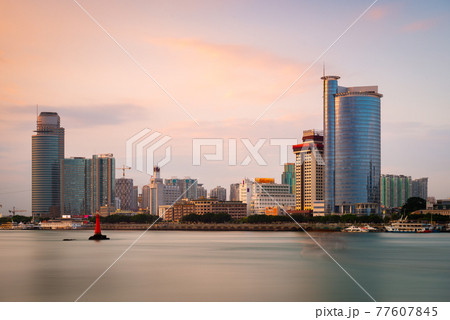Xiamen, China city skyline a Xiamen, China city skyline a 77607845