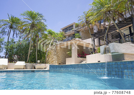 宮古島　高級リゾートのプール　シギラリゾートの風景④ 77608748