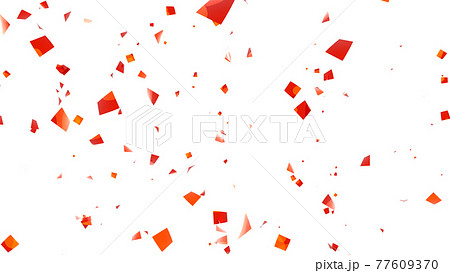 紙吹雪 赤 パーティクル サイズ中 白背景 別verあり のイラスト素材