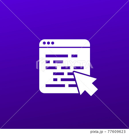 web page or website vector icon 77609623
