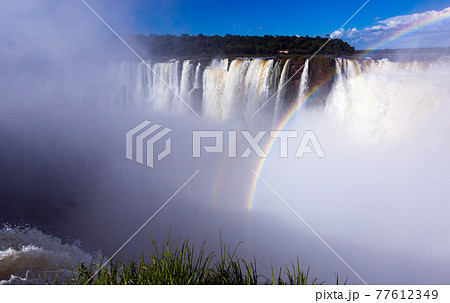 Garganta del Diablo waterfall on Iguazu River Garganta del Diablo waterfall on Iguazu River 77612349