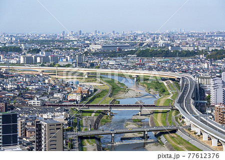 [大阪府]晴天の池田市五月山秀望台からの景色 77612376