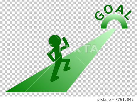 Illustration of a person running toward the goal 77613848