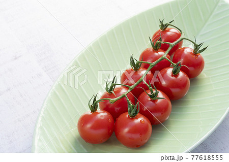 房付きトマト(リーフ型皿) 房付きトマト(リーフ型皿) 77618555