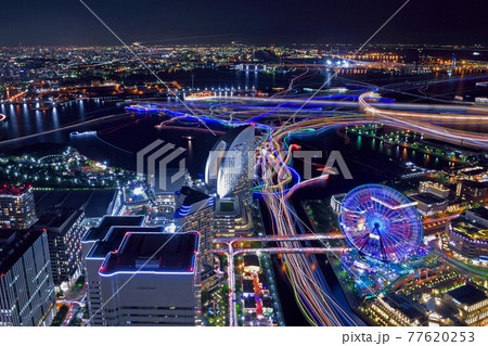 横浜ランドマークタワーから望む夜景 77620253