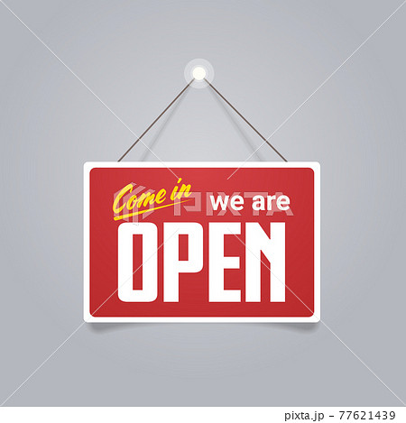 Come In We Are Open Door Advertising Sign Store のイラスト素材 Come In We Are Open Door Advertising Sign Store のイラスト素材