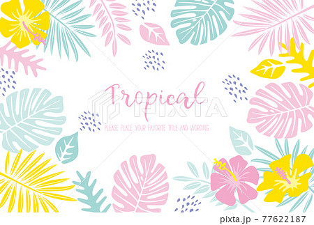 トロピカルモチーフのフレーム素材 77622187