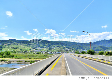 平和橋／千曲川 千曲市八幡方面を望む(長野県千曲市)【2020.5】 77622411