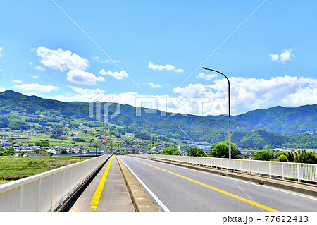 平和橋／千曲川 千曲市八幡方面を望む(長野県千曲市)【2020.5】 77622413