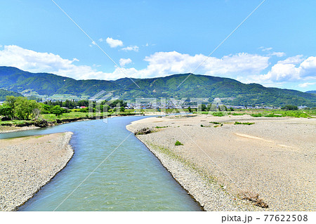 平和橋／千曲川より下流／千曲橋方面を望む(長野県千曲市)【2020.5】 77622508