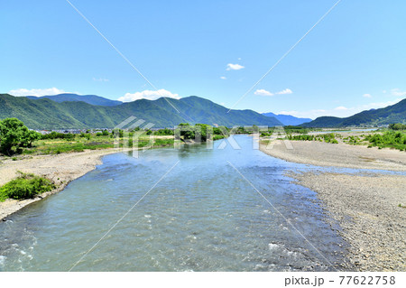 平和橋/千曲川より上流/冠着橋方面を望む(長野県千曲市)【2020.5】 平和橋/千曲川より上流/冠着橋方面を望む(長野県千曲市)【2020.5】 77622758