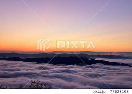 来日岳からの豊岡盆地の雲海 77623168