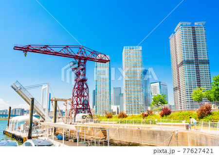 東京　豊洲　アーバンゲートブリッジと周辺の風景 77627421
