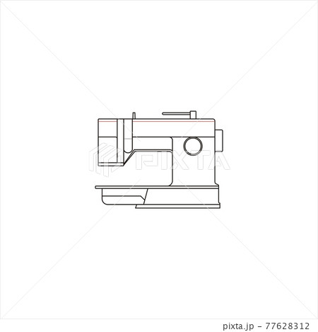 Sewing machine. Line isolated vector illustration Sewing machine. Line isolated vector illustration 77628312