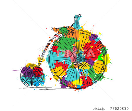 Penny-farthing sketch Penny-farthing sketch 77629359