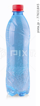 close up blue water bottle isolated on white background close up blue water bottle isolated on white background 77631845