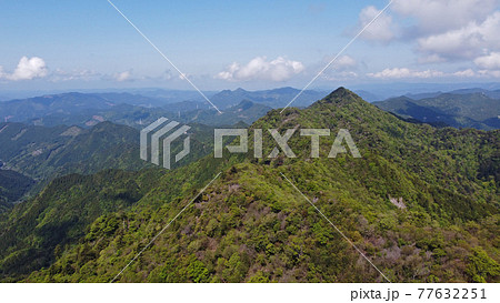 釈迦岳・御前岳登山「釈迦岳上空からのドローン空撮」 77632251