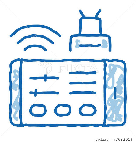 Phone Control doodle icon hand drawn illustration 77632913