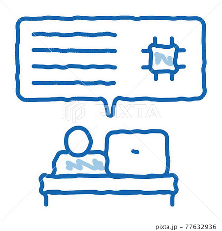 Programming Code doodle icon hand drawn illustration 77632936